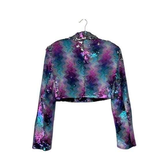 Nasty Gal Sequin Cropped Blazer NWT - Picture 4 of 7